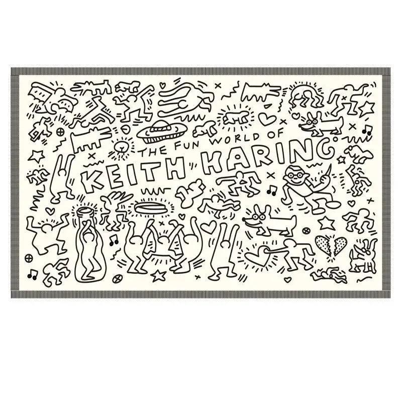 Black White Graffiti Throw Blanket - VibeSync.Store